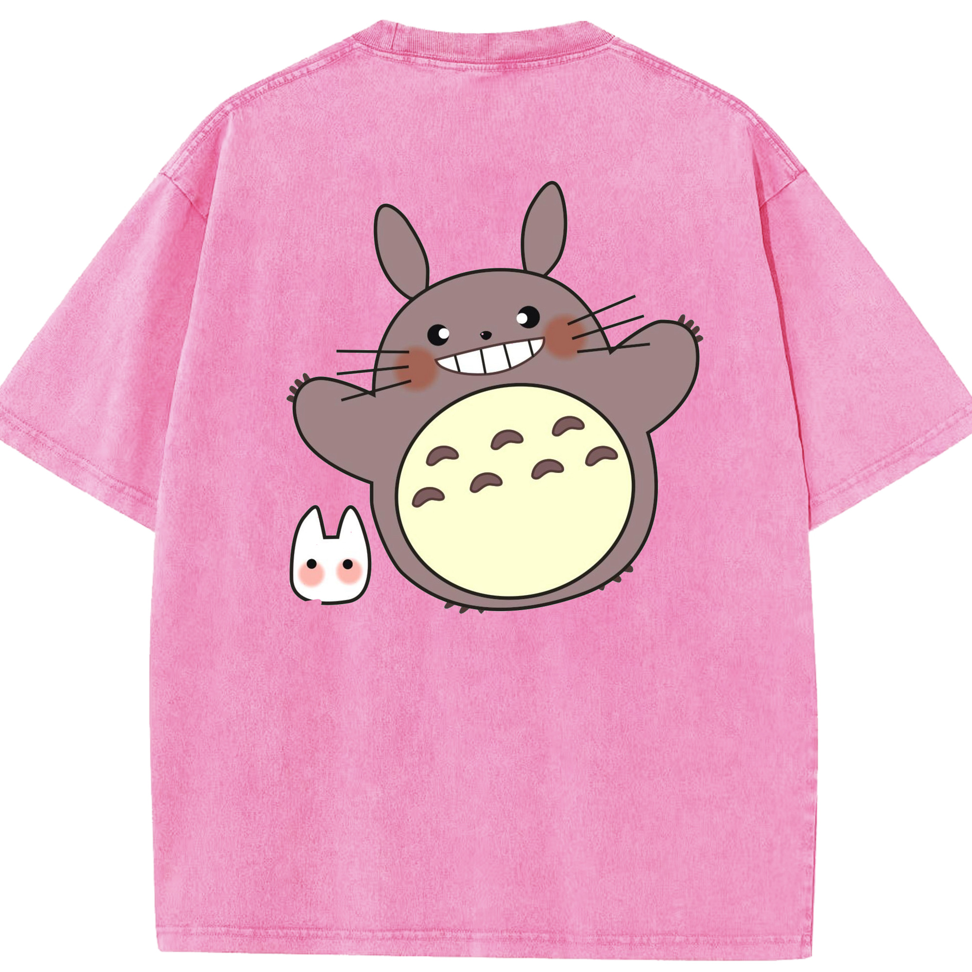 （画像用） となりのトトロ 草壁メイ 草壁サツキ My Neighbor Totoro Satsuki Kusakabe Mei Kusakabe 綿100% ヴィンテージ風 半袖Tシャツ（背面プリント）
